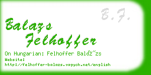 balazs felhoffer business card